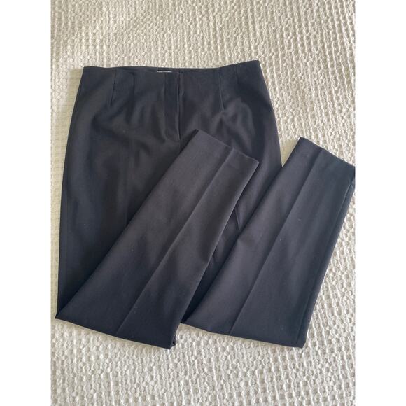 Atelier Women’s Black Flat Front Seam Ankle Pants‎ Sz 4 - Picture 1 of 11